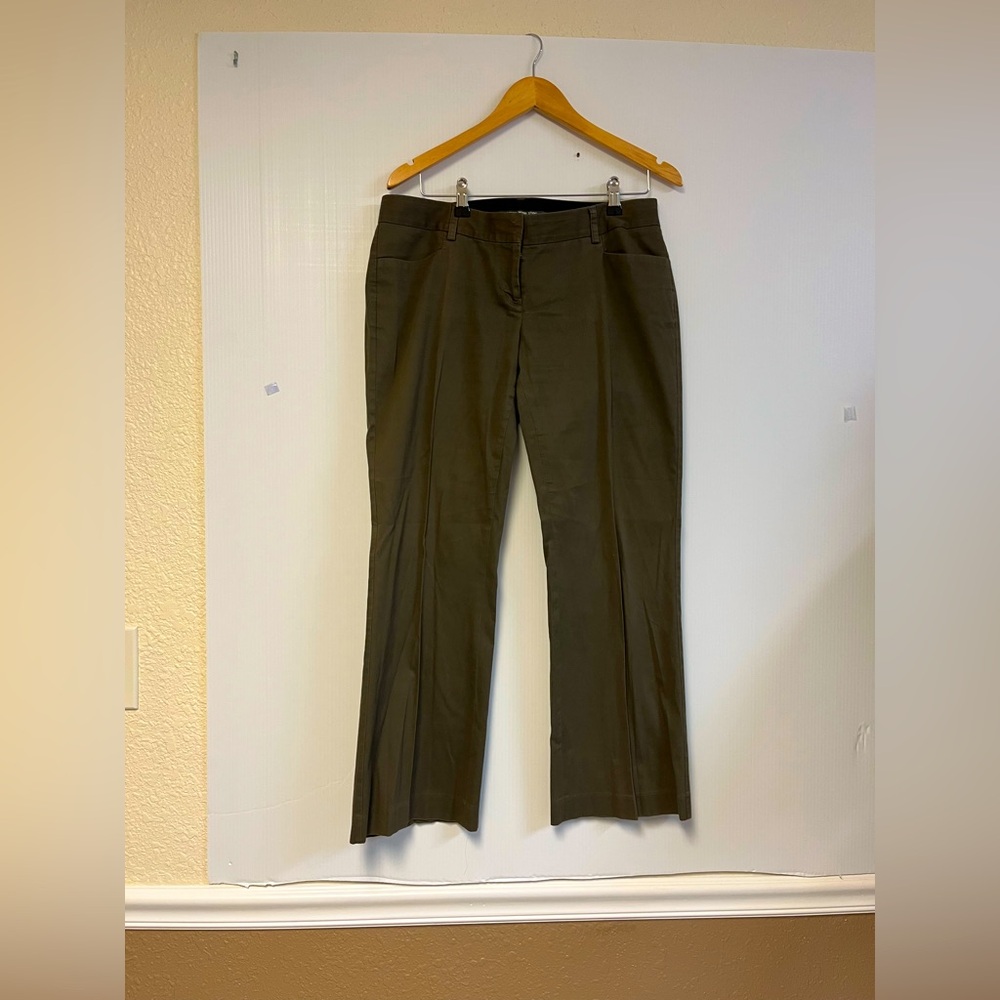 Express Design Studio Stylist Pants‎ Women’s Olive Brown Flare Leg Dress/Casual